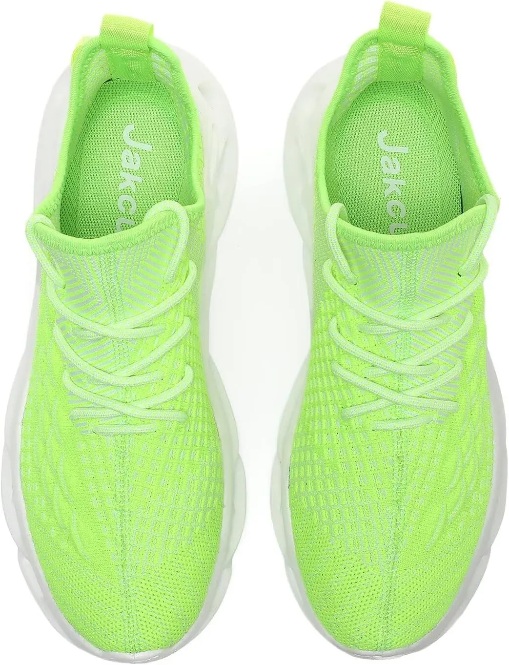 Jakcuz Plus Size Men's Lightweight Walking Shoes Mesh Fish Scale Pattern Fashion Sneakers