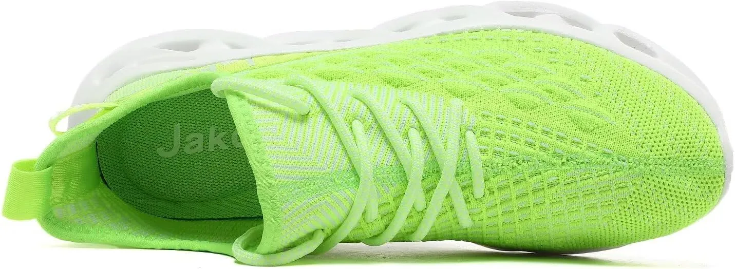 Jakcuz Plus Size Men's Lightweight Walking Shoes Mesh Fish Scale Pattern Fashion Sneakers