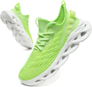 Jakcuz Plus Size Men's Lightweight Walking Shoes Mesh Fish Scale Pattern Fashion Sneakers