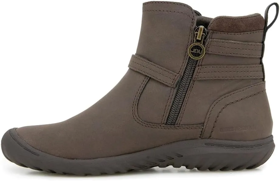 JBU Women's Dolce Faux Fur Trim Water Resistant Fashion Side Zipper Ankle Bootie