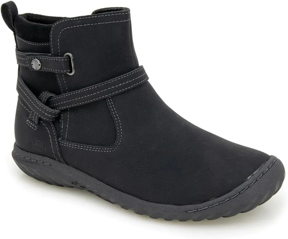 JBU Women's Dolce Faux Fur Trim Water Resistant Fashion Side Zipper Ankle Bootie