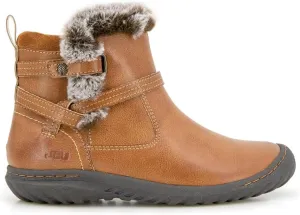 JBU Women's Dolce Faux Fur Trim Water Resistant Fashion Side Zipper Ankle Bootie
