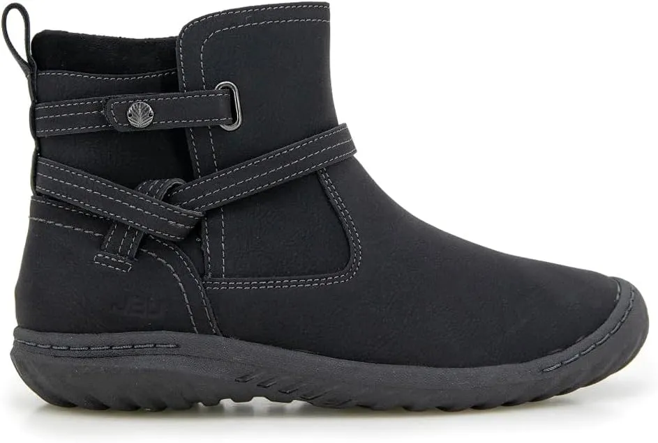 JBU Women's Dolce Faux Fur Trim Water Resistant Fashion Side Zipper Ankle Bootie
