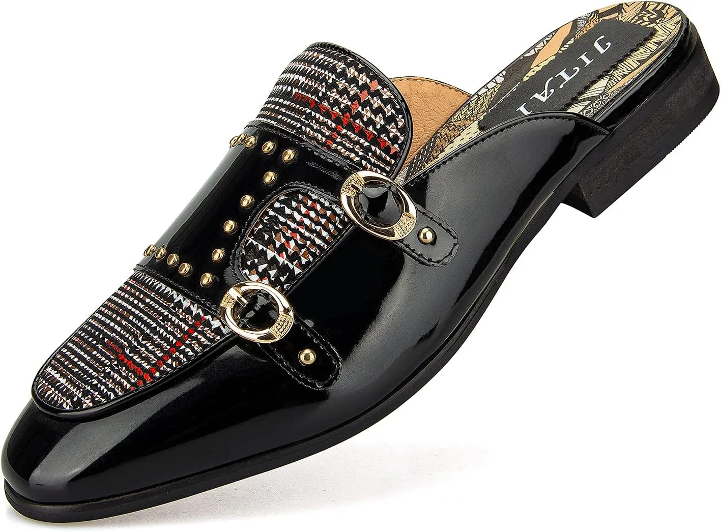 JITAI Men's Mules - Slip-On Loafers, Casual Half Loafers, Backless Sandals