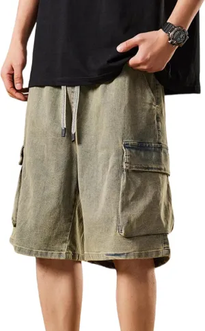 Jorts Men Baggy Y2k Hip Hop Shorts Cargo Shorts Y2k Skater Jeans Streetwear Jeans