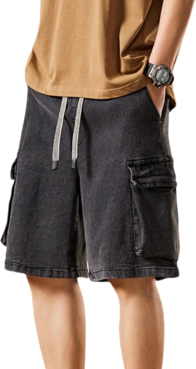 Jorts Men Baggy Y2k Hip Hop Shorts Cargo Shorts Y2k Skater Jeans Streetwear Jeans