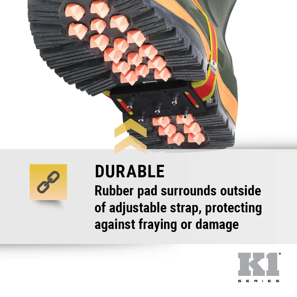 K1 Mid-Sole Intrinsic Ice Cleats for Men & Women - Rotatable Non-Sparking Traction Aids for Winter Snow - High Profile