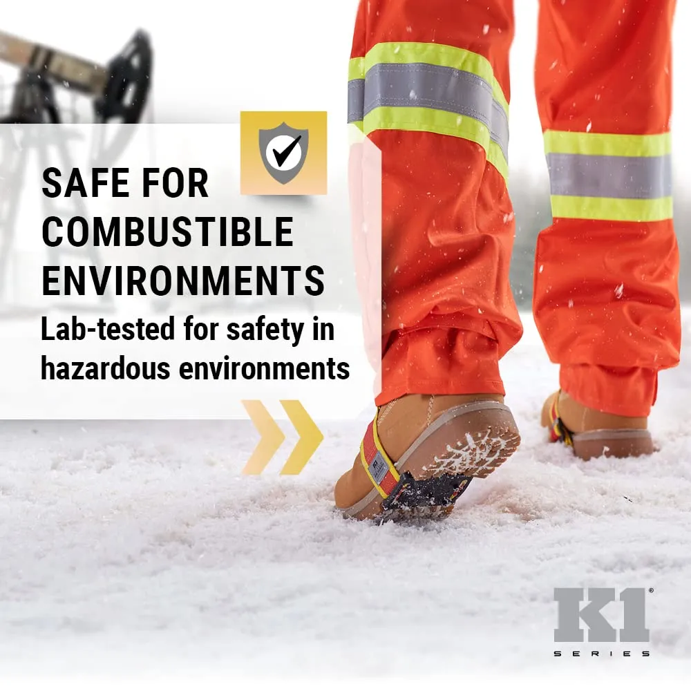 K1 Mid-Sole Intrinsic Ice Cleats for Men & Women - Rotatable Non-Sparking Traction Aids for Winter Snow - High Profile