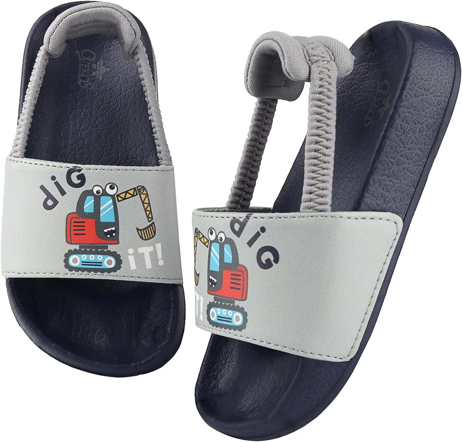Kids Flip Flops Sandals Toddler Boys Girls Sequin Slides Shower Beach Pool Shoes Slip on Summer Slippers with Back Strap