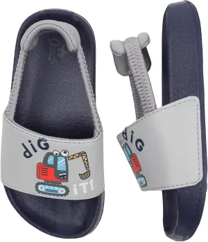 Kids Flip Flops Sandals Toddler Boys Girls Sequin Slides Shower Beach Pool Shoes Slip on Summer Slippers with Back Strap