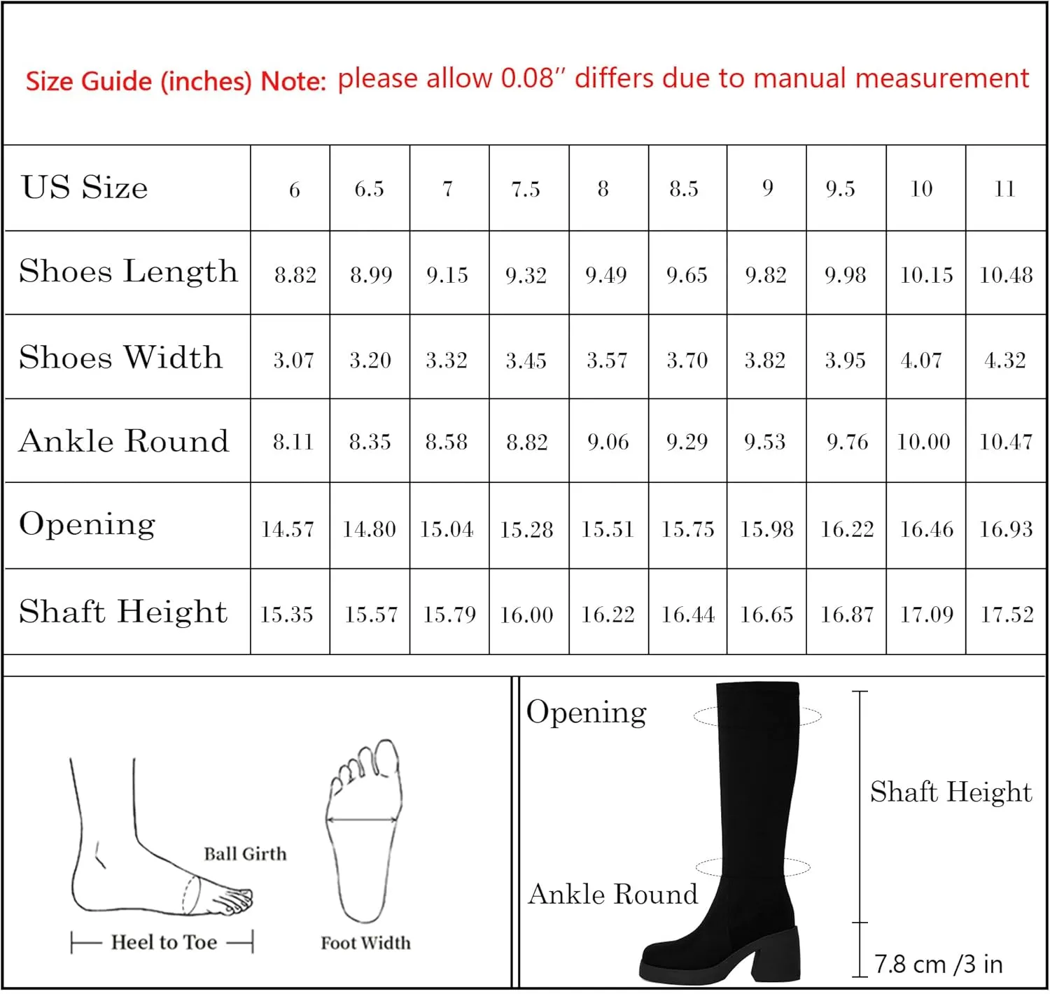 Knee High Boots Women Square Toe Elastic Boots Platform Chunky Heel Stretchy Tall Boots Side Zipper Fashion Dress Long Boots