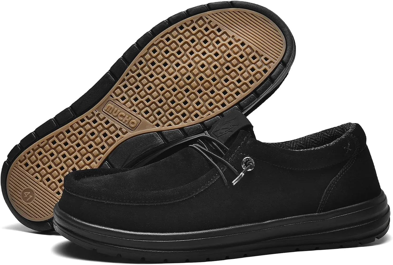 KONA & Chukka Men's Loafers Casual Slip-On Business Casual Shoes- Lightweight and Breathable Slip-On Lace Men's Suede Loafers Sneakers