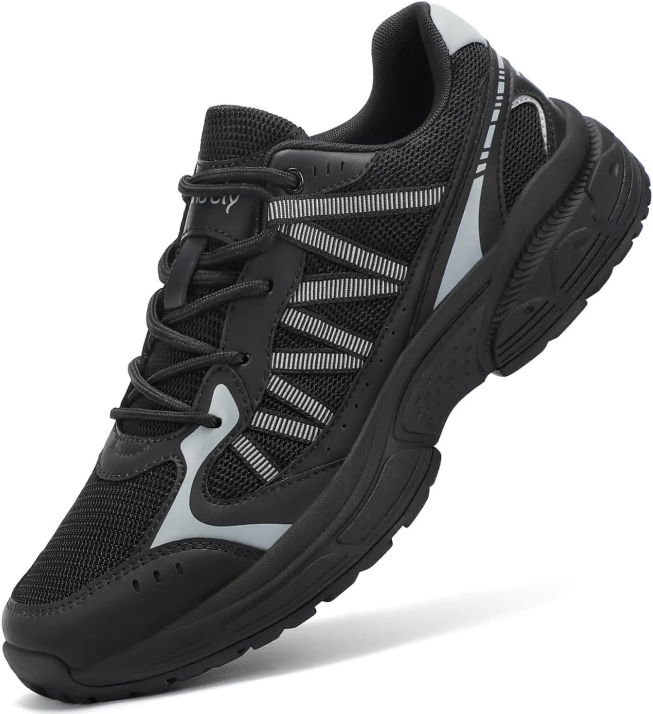 Kricely Men's Walking Shoes Breathable Tennis Running Shoes Lace Up Non Slip Sneakers Athletic Gym Sports Shoes for Men