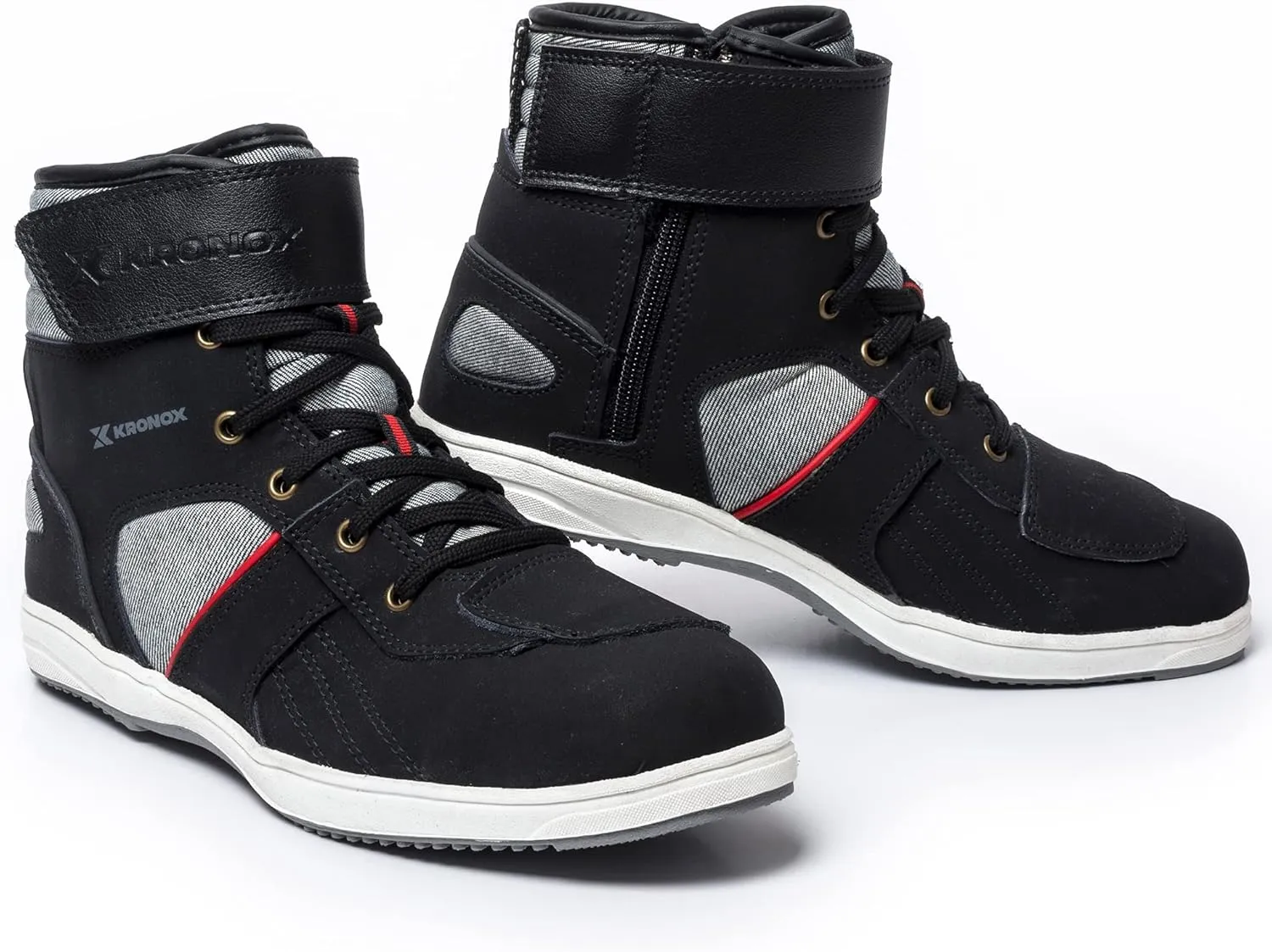KRONOX Motorcycle Sneakers for Men - Protected Riding Shoes Gear for Street Bike