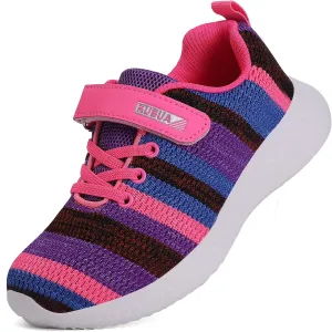 KUBUA Kids Sneakers Boys Tennis Lightweight Breathable Athletic Girls Running Shoes for Toddler