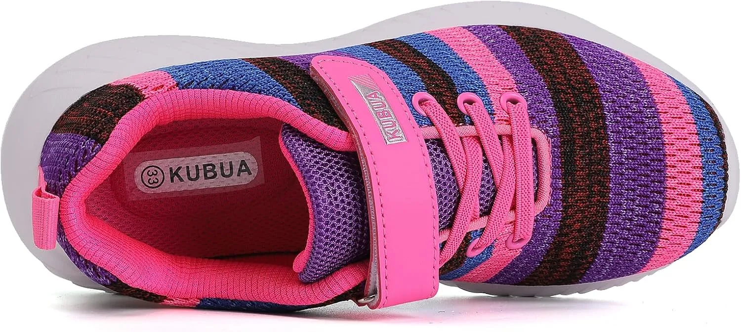 KUBUA Kids Sneakers Boys Tennis Lightweight Breathable Athletic Girls Running Shoes for Toddler