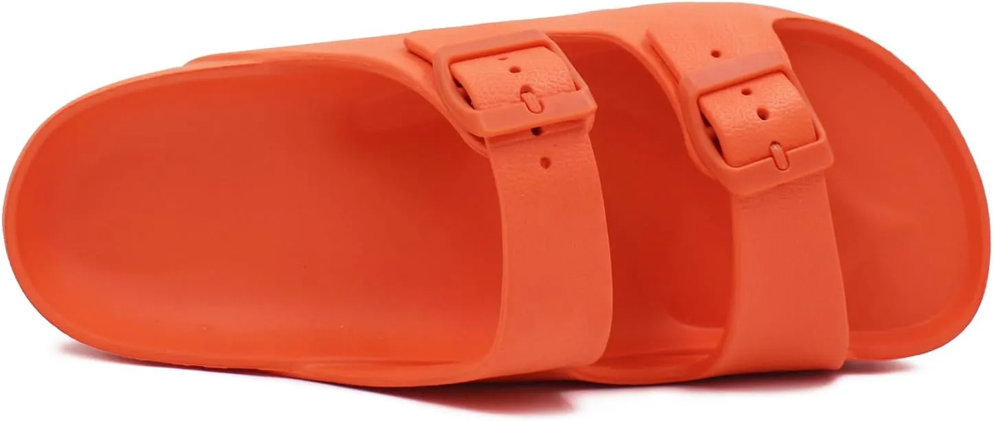 L LOUBIT Women's Platform Sandals with Arch Support Pillow Soft Adjustable Buckle Slides Lightweight Non-Slip Summer Beach Shoes