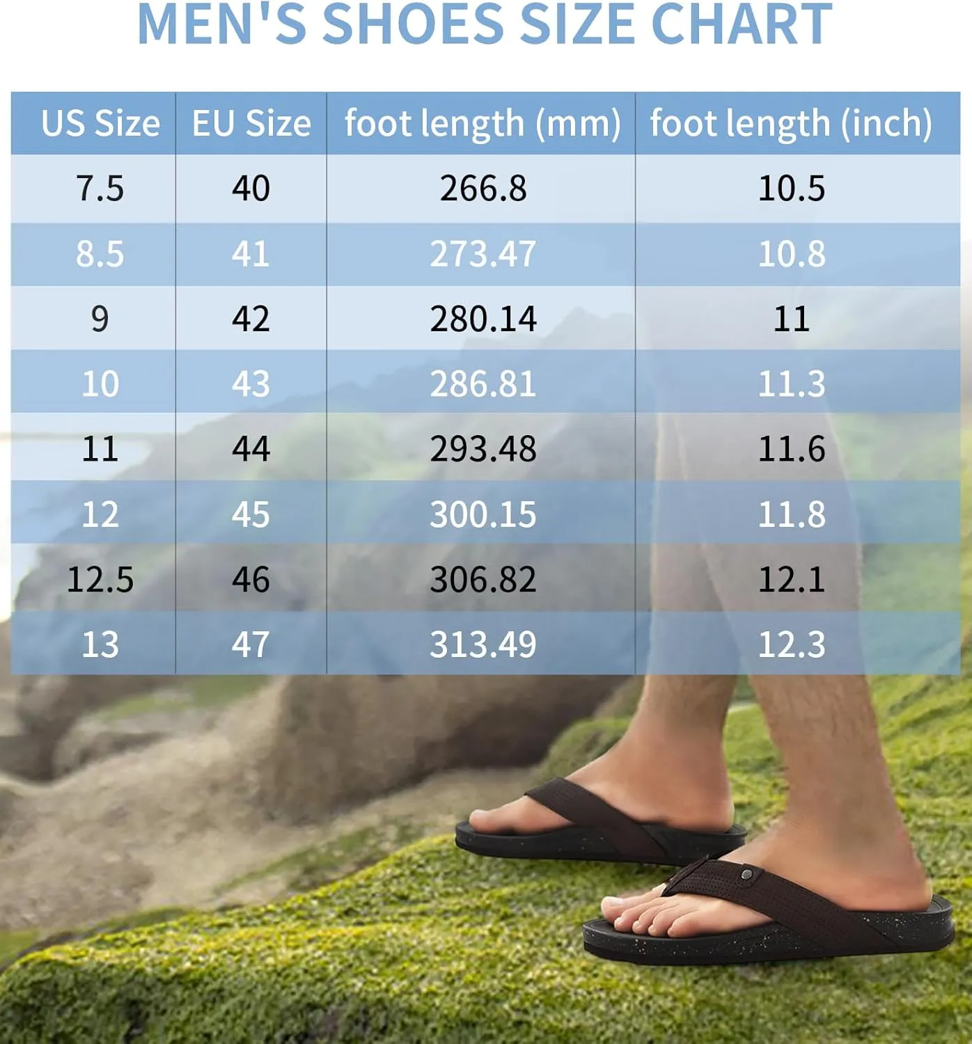 Leather Flip Flops for Men, Arch Support Flip Flops with Cushion Memory Foam, plantar fasciitis recovery orthopedic Thong Sandals for Beach Summer
