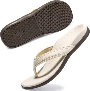 LLSOARSS Plantar Fasciitis Feet Sandal with Arch Support - Best Orthotic flip Flops for Flat Feet，Heel Pain- for Women