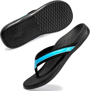 LLSOARSS Plantar Fasciitis Feet Sandal with Arch Support - Best Orthotic flip Flops for Flat Feet，Heel Pain- for Women