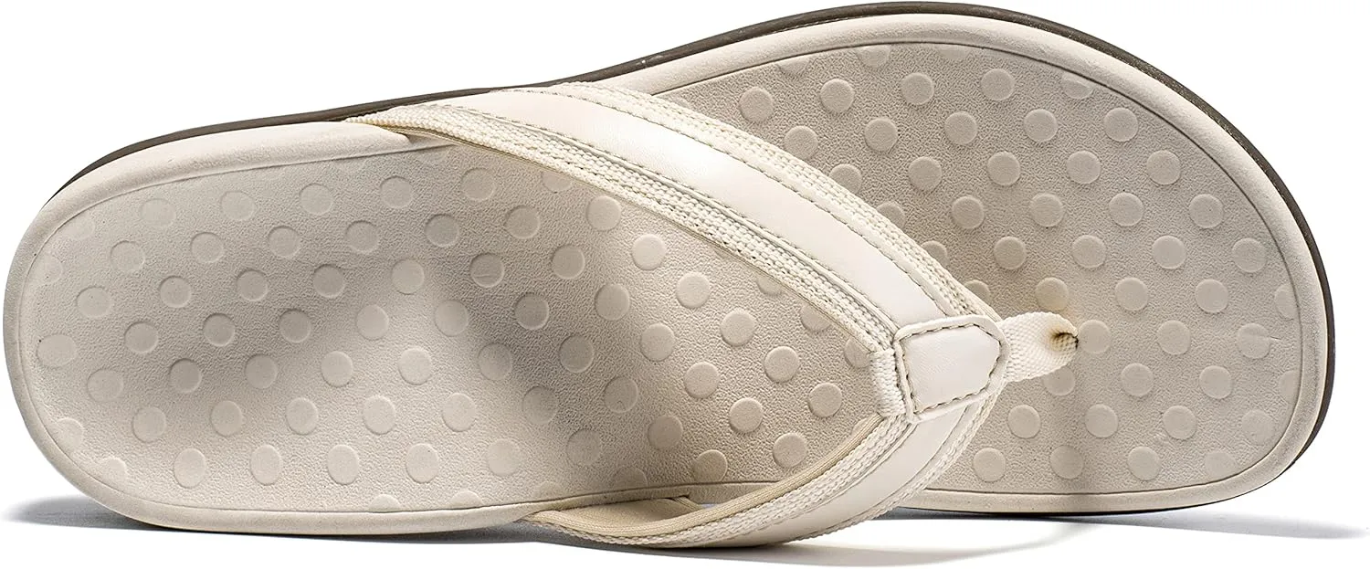 LLSOARSS Plantar Fasciitis Feet Sandal with Arch Support - Best Orthotic flip Flops for Flat Feet，Heel Pain- for Women