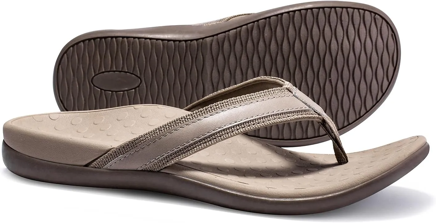 LLSOARSS Plantar Fasciitis Feet Sandal with Arch Support - Best Orthotic flip Flops for Flat Feet，Heel Pain- for Women