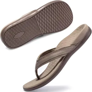 LLSOARSS Plantar Fasciitis Feet Sandal with Arch Support - Best Orthotic flip Flops for Flat Feet，Heel Pain- for Women