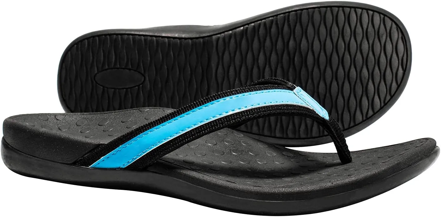 LLSOARSS Plantar Fasciitis Feet Sandal with Arch Support - Best Orthotic flip Flops for Flat Feet，Heel Pain- for Women