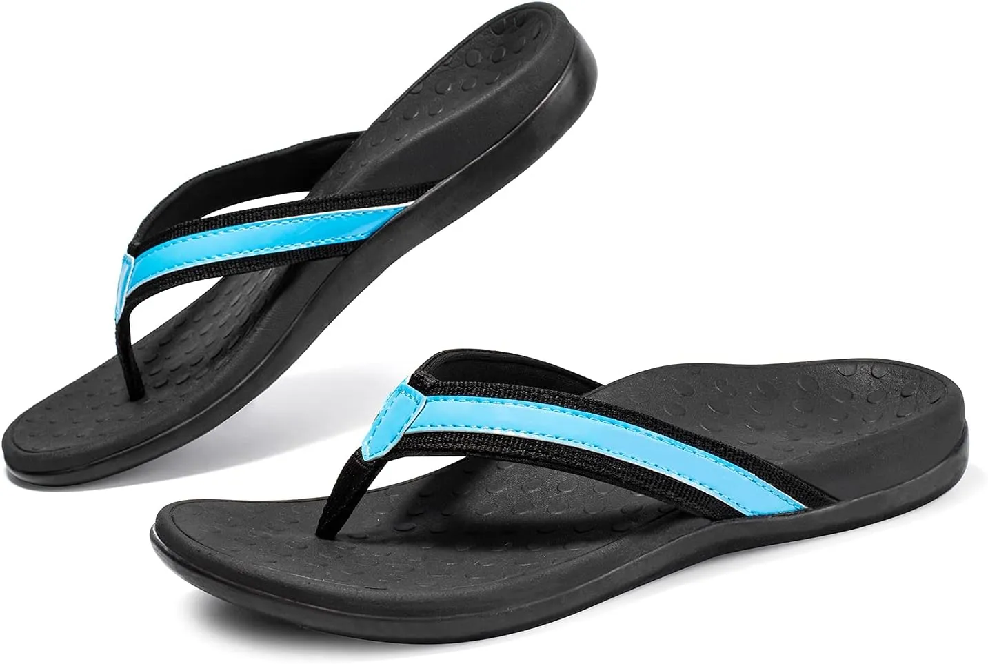 LLSOARSS Plantar Fasciitis Feet Sandal with Arch Support - Best Orthotic flip Flops for Flat Feet，Heel Pain- for Women