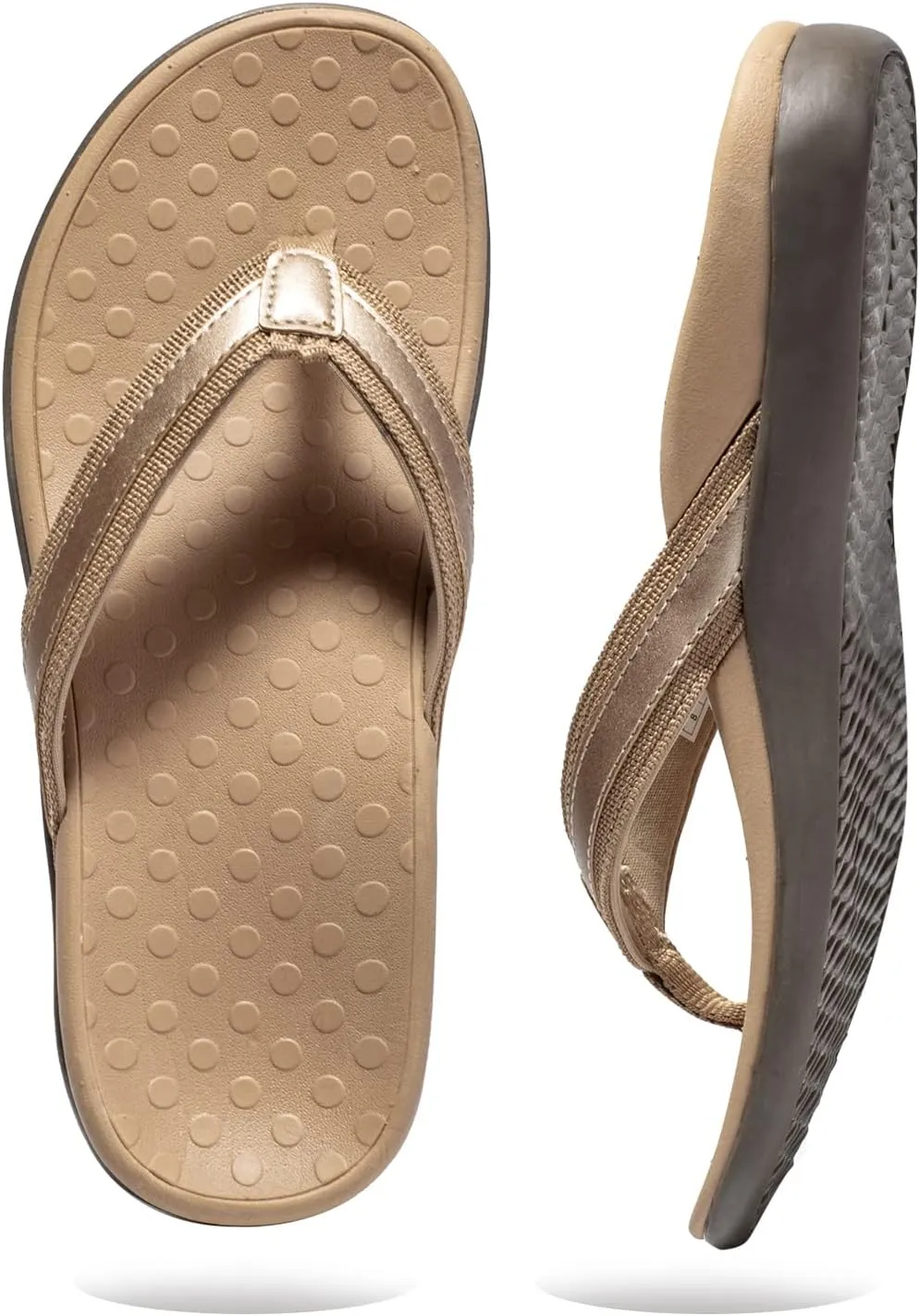 LLSOARSS Plantar Fasciitis Feet Sandal with Arch Support - Best Orthotic flip Flops for Flat Feet，Heel Pain- for Women