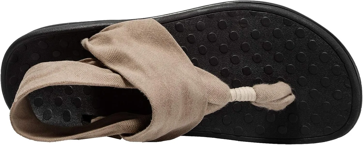 LLSOARSS Women's Plantar Fasciitis Feet Yoga Sling Sandal Arch Supports Orthotics Flip Flops Relieve Flat Feet, High Arch, Foot Pain