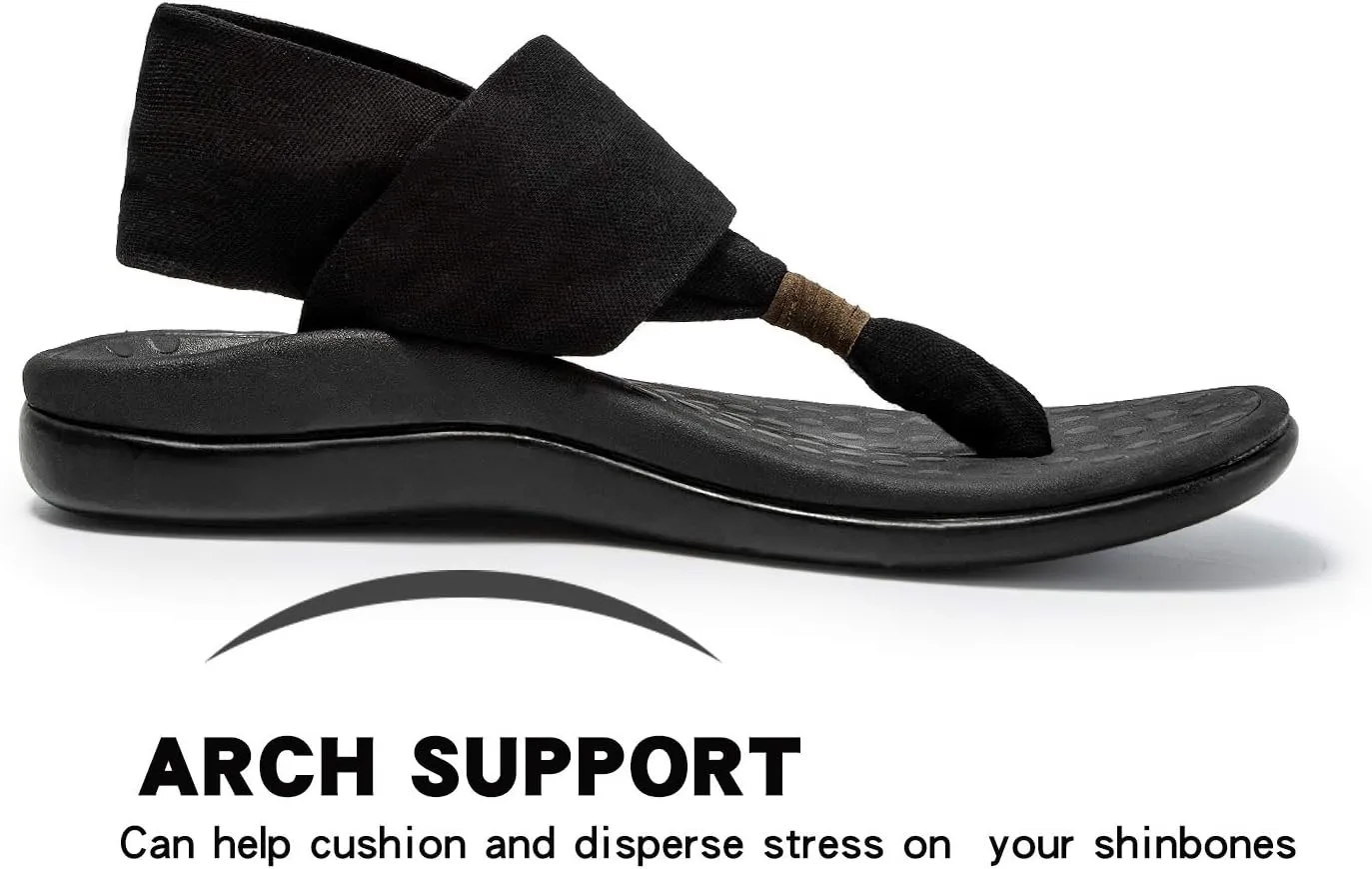 LLSOARSS Women's Plantar Fasciitis Feet Yoga Sling Sandal Arch Supports Orthotics Flip Flops Relieve Flat Feet, High Arch, Foot Pain