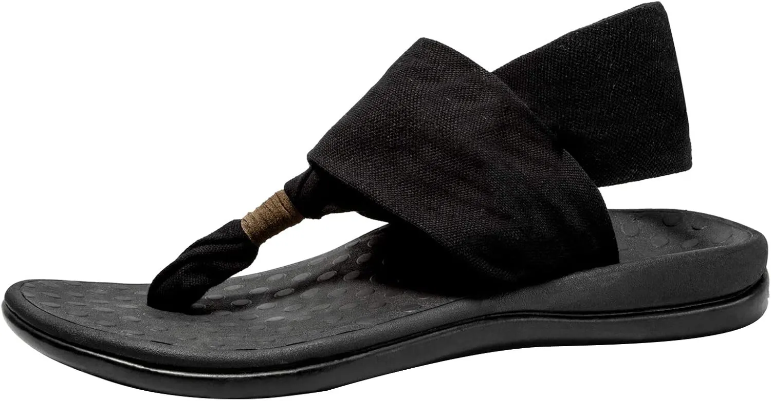 LLSOARSS Women's Plantar Fasciitis Feet Yoga Sling Sandal Arch Supports Orthotics Flip Flops Relieve Flat Feet, High Arch, Foot Pain