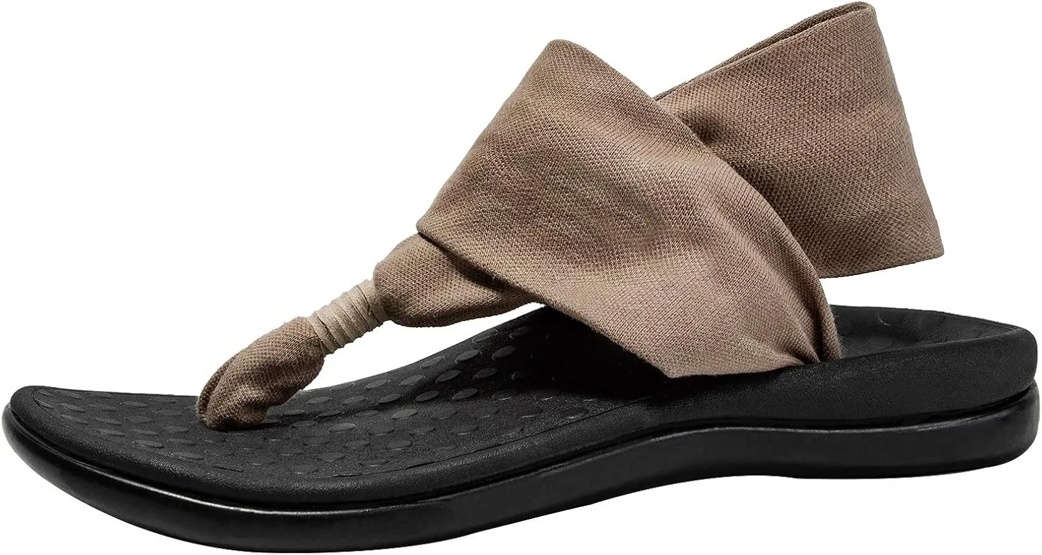 LLSOARSS Women's Plantar Fasciitis Feet Yoga Sling Sandal Arch Supports Orthotics Flip Flops Relieve Flat Feet, High Arch, Foot Pain