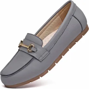 Loafers for Women Business Casual Work Shoes Comfortable & Lightweight Leather Womens Dress Penny Loafers Flats Slip On Shoes