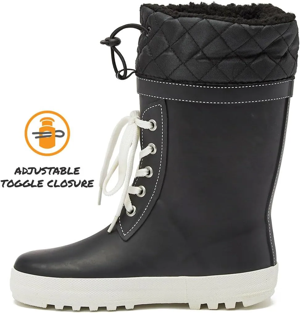 LONDON FOG Toby Boys Girls Snow Boots and Rain Boots - Insulated Winter Waterproof Boys Girls Snow Boots - Little Kid and Big Kid Sizes 11 to 7