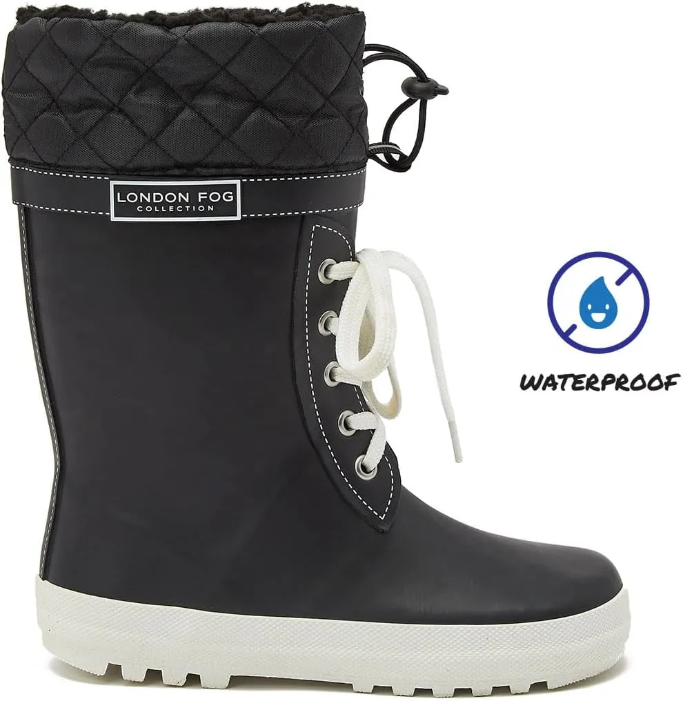 LONDON FOG Toby Boys Girls Snow Boots and Rain Boots - Insulated Winter Waterproof Boys Girls Snow Boots - Little Kid and Big Kid Sizes 11 to 7