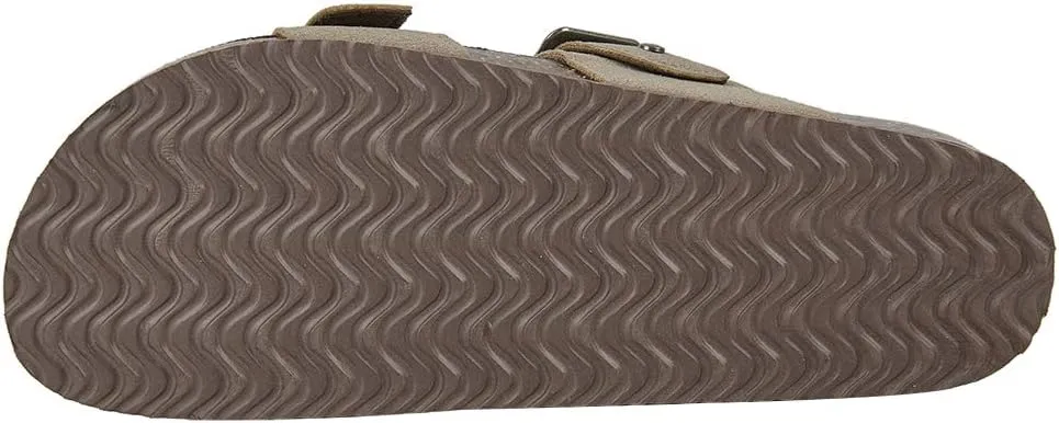 Luffymomo Womens Slide Sole Sandals Cork Footbed Adjustable Stap Buckle Sandals