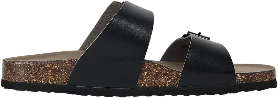 Luffymomo Womens Slide Sole Sandals Cork Footbed Adjustable Stap Buckle Sandals