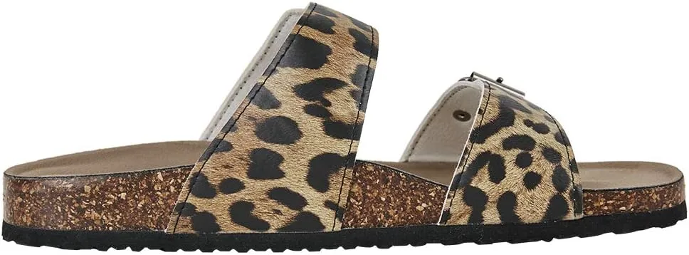 Luffymomo Womens Slide Sole Sandals Cork Footbed Adjustable Stap Buckle Sandals