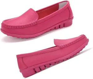MEBAMY Women's Casual Platform Loafers Lightweight and Non-Slip Wedge Fashion Slip-On Sneaker for Women,White