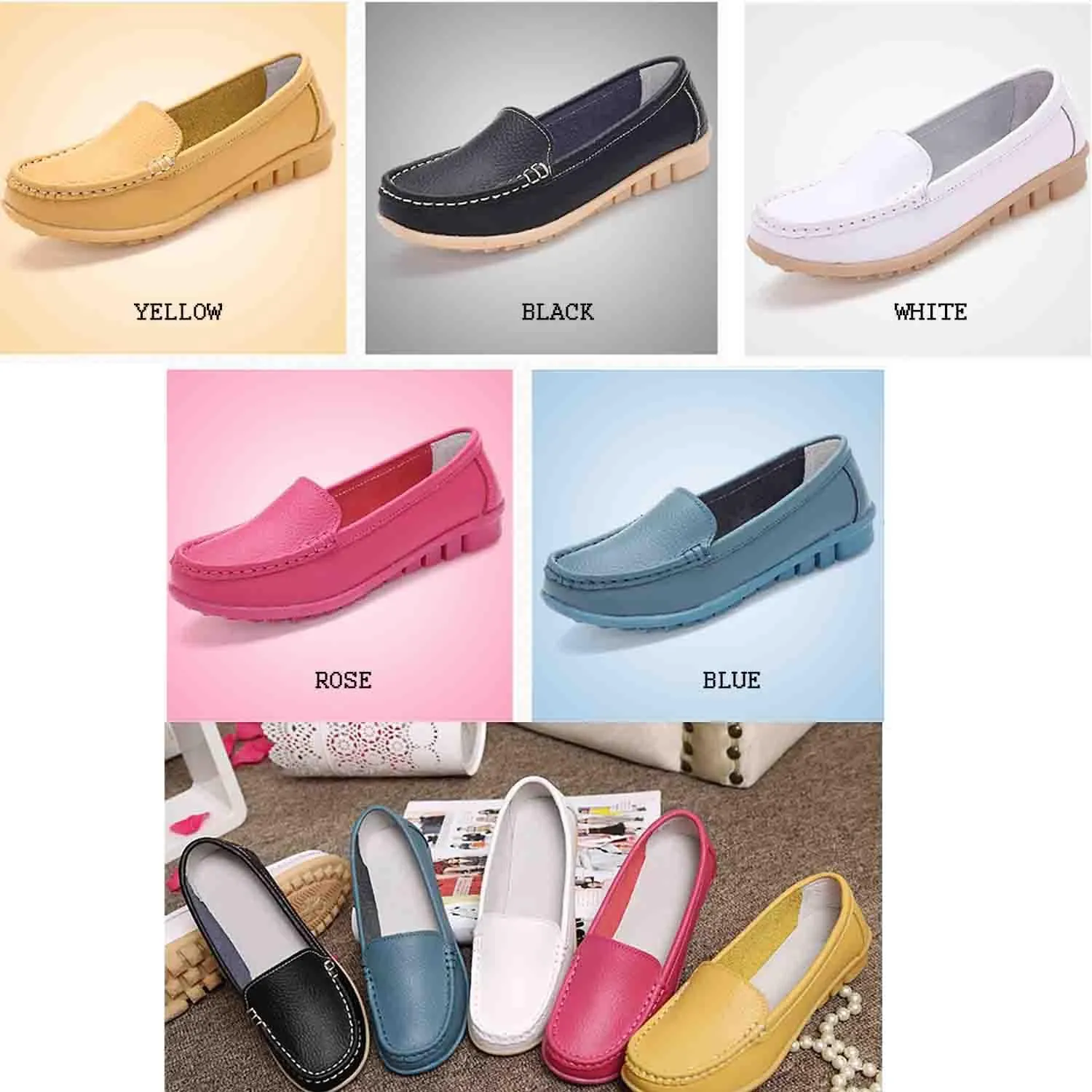 MEBAMY Women's Casual Platform Loafers Lightweight and Non-Slip Wedge Fashion Slip-On Sneaker for Women,White