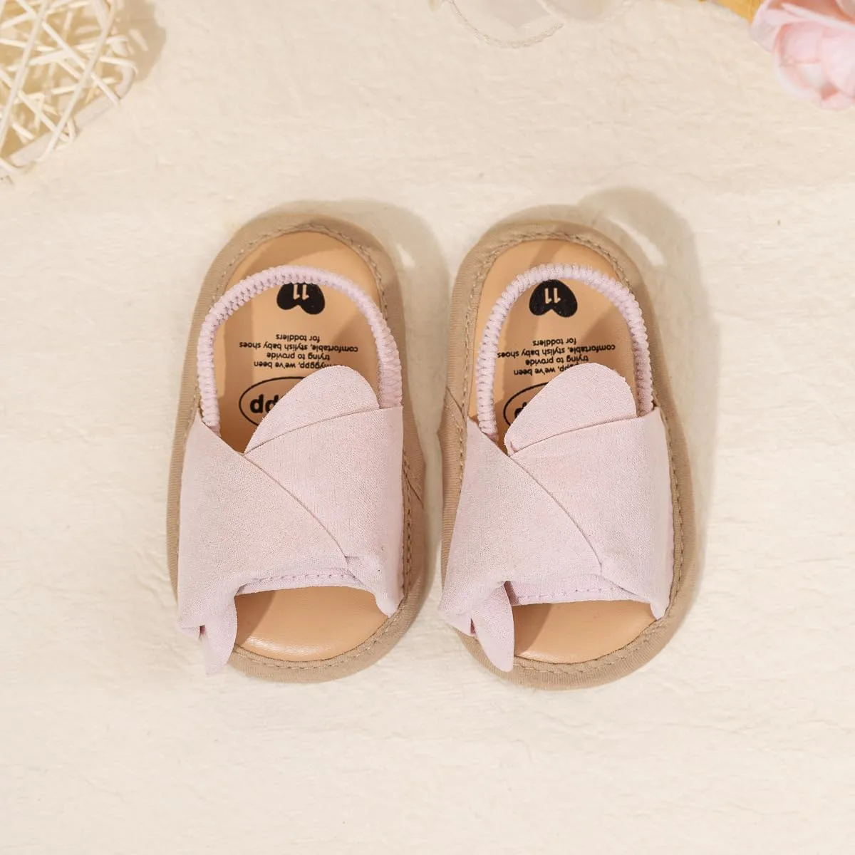 Meckior Infant Baby Girls Boys Summer Sandals Open Toe Lace Princess Dress Wedding Flats Shoes Newborn Toddler Soft Non-slip Sole First Walker Crib Shoes