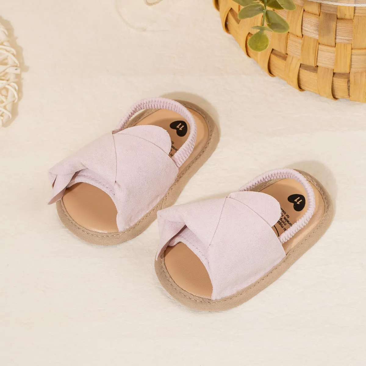Meckior Infant Baby Girls Boys Summer Sandals Open Toe Lace Princess Dress Wedding Flats Shoes Newborn Toddler Soft Non-slip Sole First Walker Crib Shoes