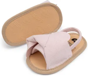 Meckior Infant Baby Girls Boys Summer Sandals Open Toe Lace Princess Dress Wedding Flats Shoes Newborn Toddler Soft Non-slip Sole First Walker Crib Shoes