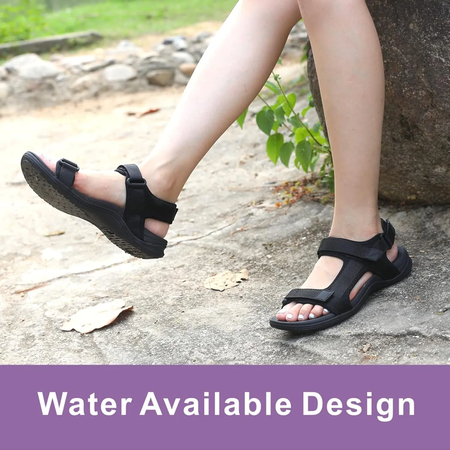 MEGNYA Comfortable Hiking Sandals for Womens, Classic Sport Walking Sandals with Adjustable Straps, Casual Summer Athletic Sandals for Trekking, Camping, Trip