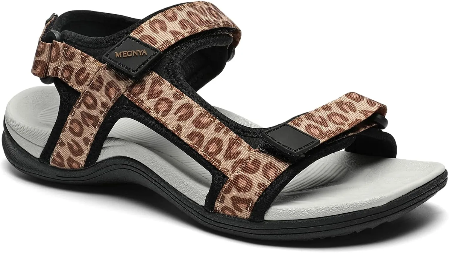 MEGNYA Comfortable Hiking Sandals for Womens, Classic Sport Walking Sandals with Adjustable Straps, Casual Summer Athletic Sandals for Trekking, Camping, Trip