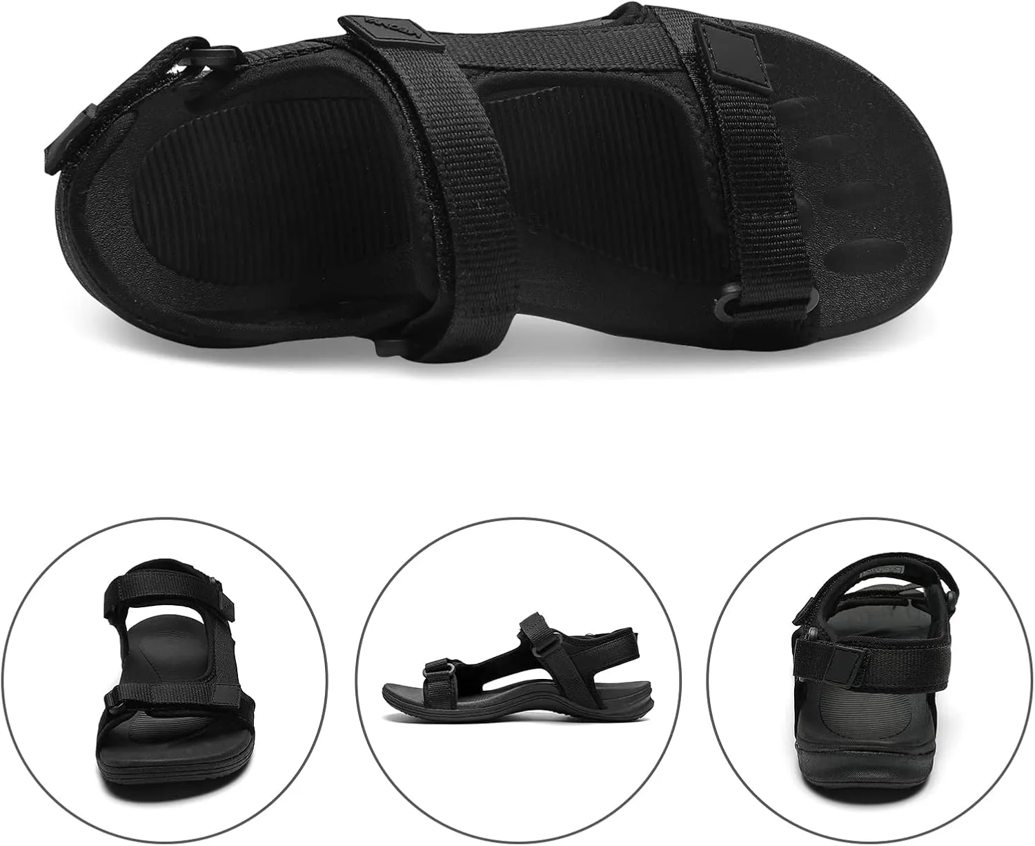 MEGNYA Comfortable Hiking Sandals for Womens, Classic Sport Walking Sandals with Adjustable Straps, Casual Summer Athletic Sandals for Trekking, Camping, Trip