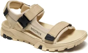 MEGNYA Mens Comfortable Walking Sandals, Soft Sports Hiking Sandals with Three Adjustable Hook And Loop Straps, Casual Beach Athletic Sandals for Outdoor Active Camping