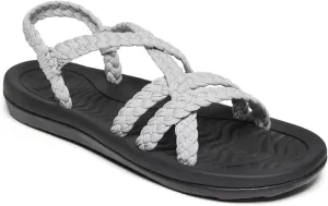 MEGNYA Women's Comfortable Walking Sandals with Arch Support, Athletic Hiking Sandals with Handmade Straps, Outdoor Soft Water Sandals for Beach Poolside Travel Camping